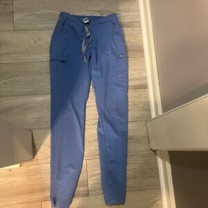 Figs yola skinny pant. Ceil blue. Xs tall